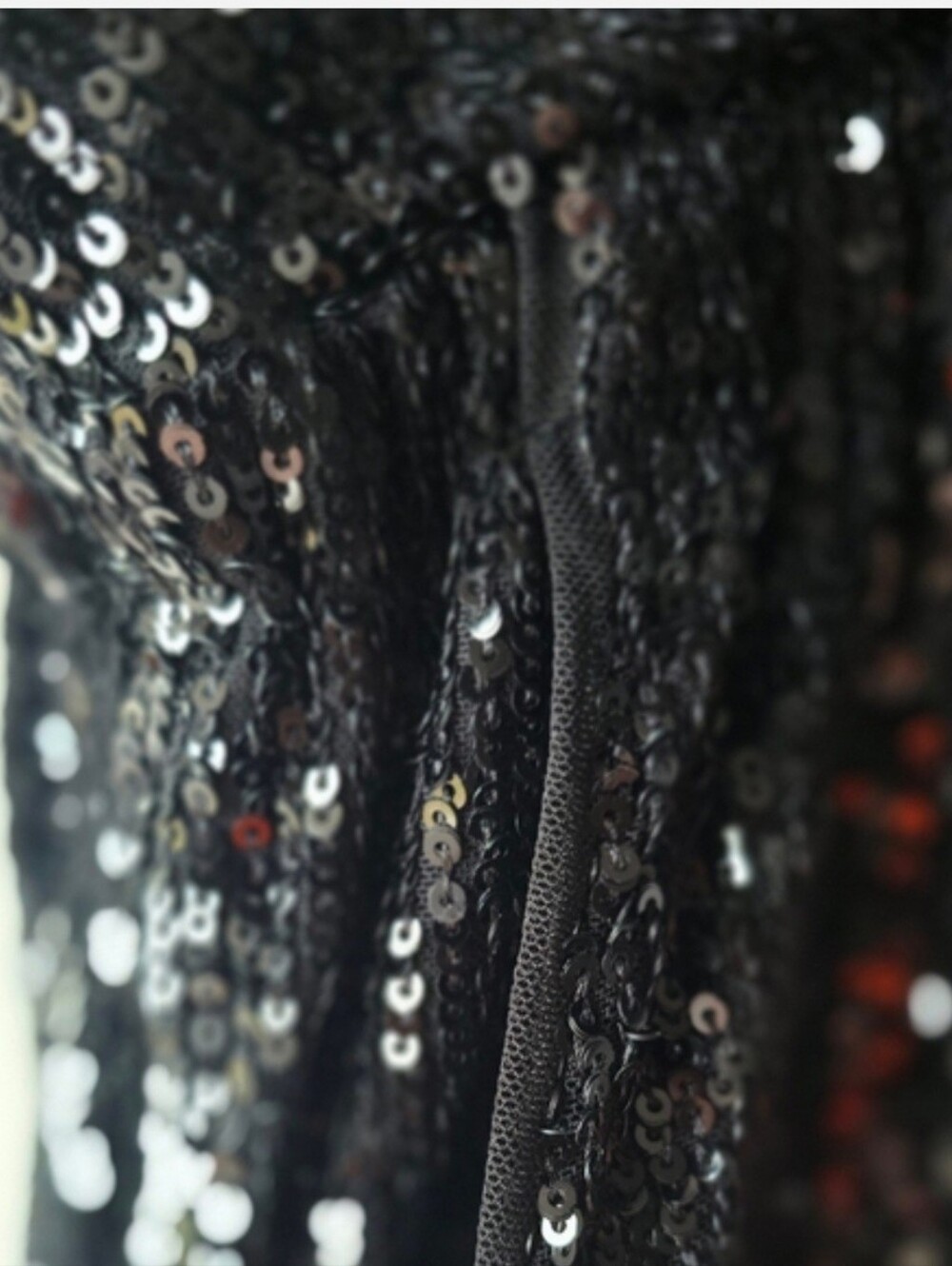 Generation Love Sequin Jumpsuit Black XS Faux Wrap V-Neck Holiday Party NYE Glam - Picture 5 of 16